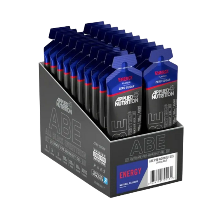 Applied-nutrition ABE Pre Workout Gel | All Black Everything | 20x60g | Enhanced Performance & Focus | Reduces Fatigue | Citrulline & Creatine | Box of 1200g | AED 190 Applied Nutrition