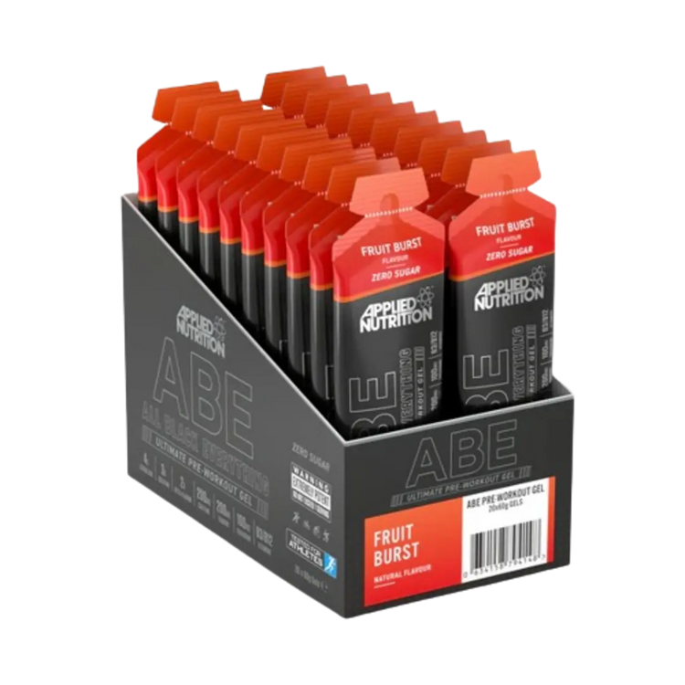 Applied-nutrition ABE Pre Workout Gel | All Black Everything | 20x60g | Enhanced Performance & Focus | Reduces Fatigue | Citrulline & Creatine | Box of 1200g | AED 190 Applied Nutrition