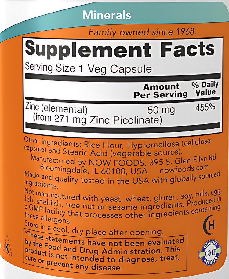 ناو بيكولينات الزنك 50 مجم 60 كبسولة نباتية