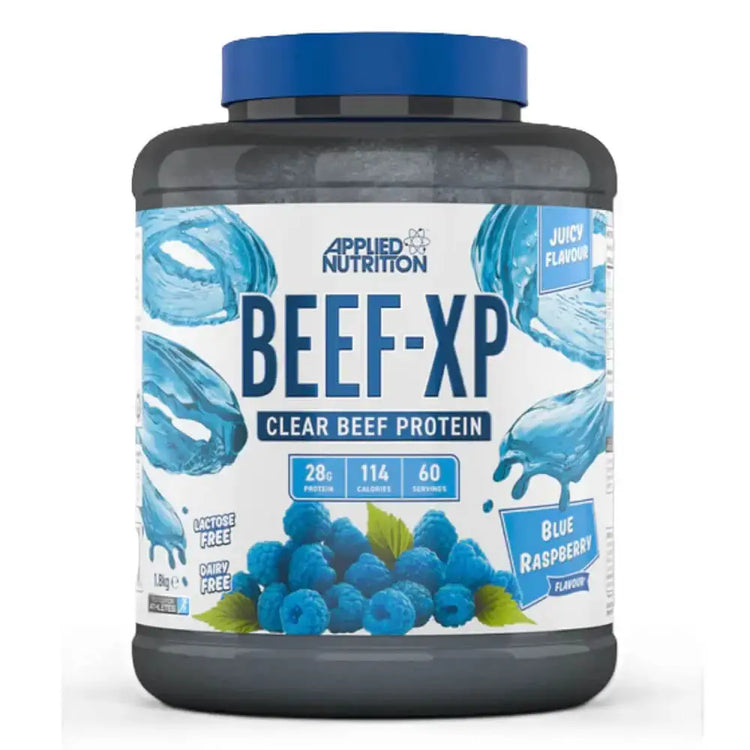 Applied Nutrition Beef XP - Clear Hydrolysed Beef Protein Isolate, Fruit Juice Style, Dairy Free Beef Protein Powder, Lactose Free, Zero Sugar, Low Fat, 1.8kg - 60 Servings Applied Nutrition