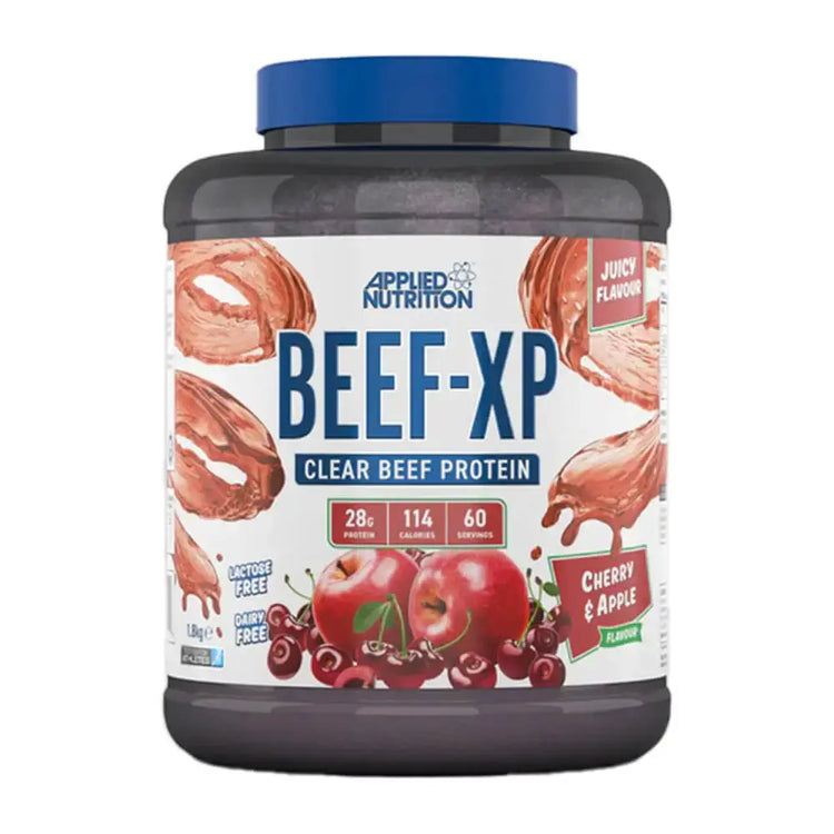 Applied Nutrition Beef XP - Clear Hydrolysed Beef Protein Isolate, Fruit Juice Style, Dairy Free Beef Protein Powder, Lactose Free, Zero Sugar, Low Fat, 1.8kg - 60 Servings Applied Nutrition