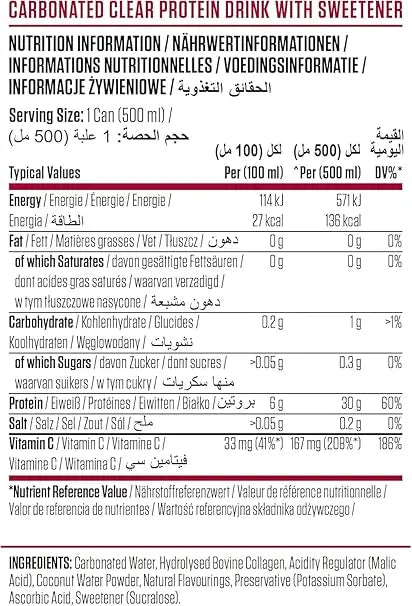 Applied Nutrition Beef XP Clear Protein Drink, Cherry Slushie, Box of 12 Pieces Applied Nutrition