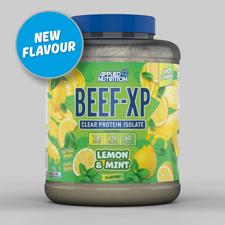 Applied Nutrition Beef XP – Dairy-Free Clear Beef Protein Isolate, Lactose Free, Zero Sugar, Low Fat, 1.8kg - 60 Servings - Puzzle Supps