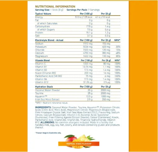 Applied Nutrition Hydration+ Electrolyte & Vitamin Powder Stick Pack (Pack of 7x8g) Applied Nutritoon