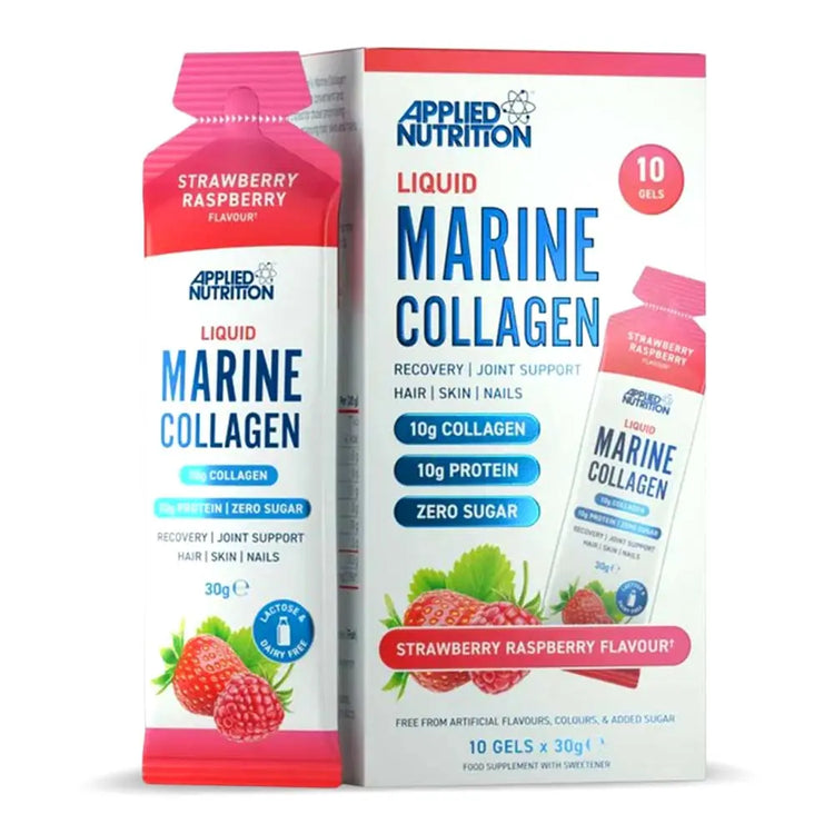 Applied Nutrition Liquid Marine Collagen, Supports Bones & Joints 10pcs Gel Puzzle Supps