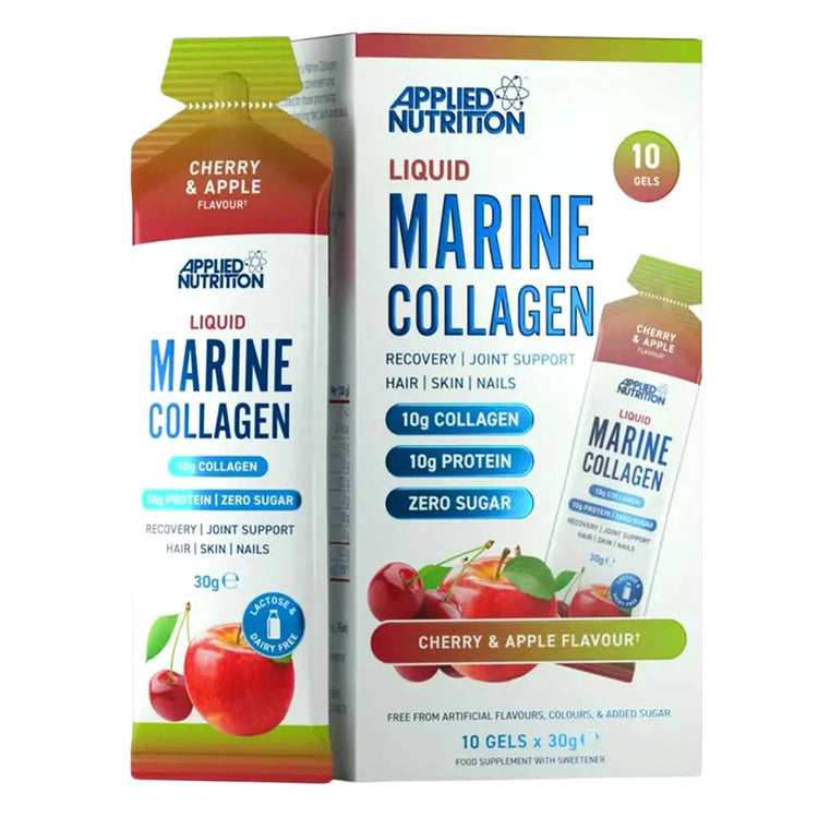 Applied Nutrition Liquid Marine Collagen, Supports Bones & Joints 10pcs Gel Puzzle Supps
