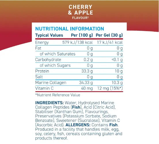 Applied Nutrition Liquid Marine Collagen, Supports Bones & Joints 10pcs Gel Applied Nutrition