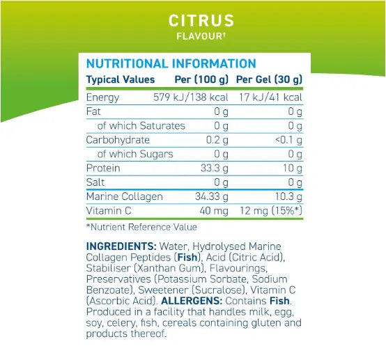 Applied Nutrition Liquid Marine Collagen, Supports Bones & Joints 10pcs Gel Applied Nutrition