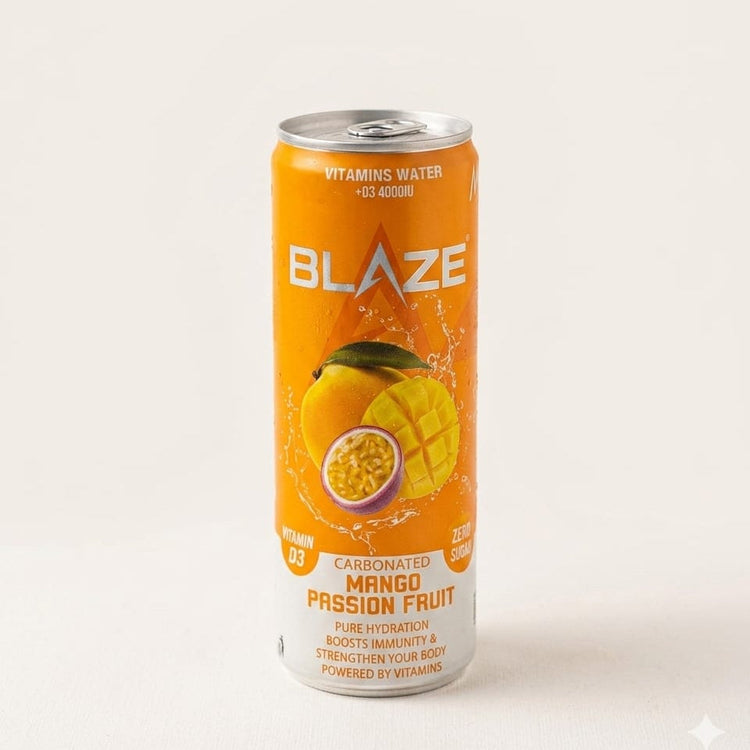 BLAZE Vitamins Water – Zero Sugar Carbonated Hydration 12x355ml Puzzle Supps
