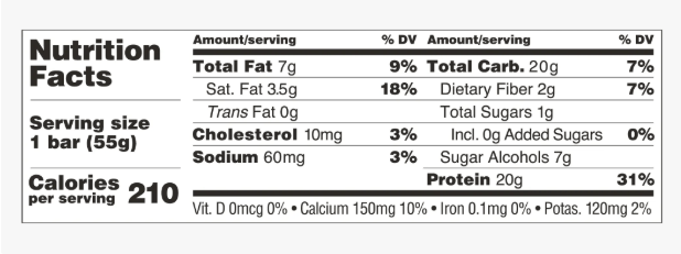 باربيلز بار بروتين (55 جرام × 12 قطعة) 660 جرام