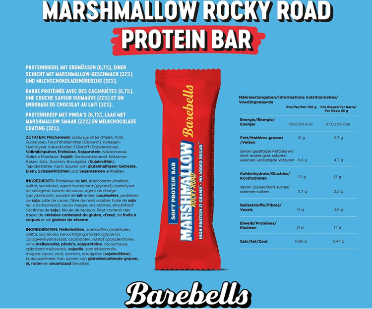 باربيلز بار بروتين (55 جرام × 12 قطعة) 660 جرام