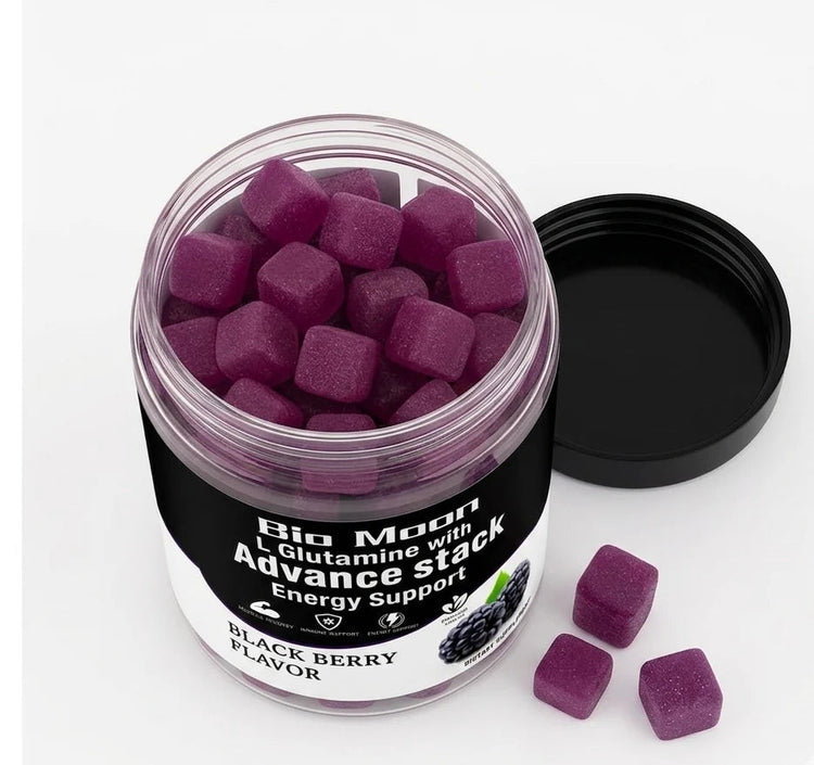 Bio Moon L-Glutamine with Advance Stack Gummies – Blackberry 150 gummies Puzzle Supps