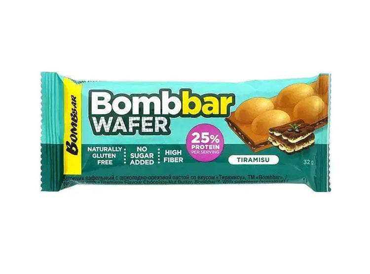 Bombbar High-Protein Wafers: Indulge in Guilt-Free Snacking with Sugar-Free, Gluten-Free Delights- 12pcs Box Bombbar