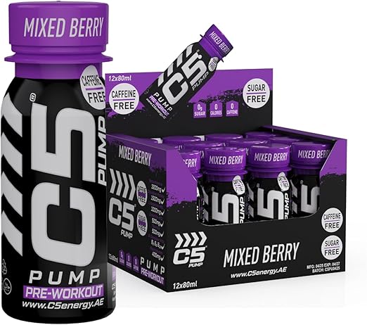 C5 Pump Sugar free Pre-Workout Shot | 12x 77ml ultamade