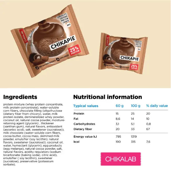 CHIKALAB - CHIKAPIE BOX OF 9 (9X60g) 540g Chikalab