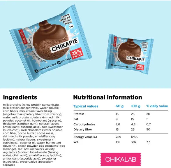 CHIKALAB - CHIKAPIE BOX OF 9 (9X60g) 540g Chikalab