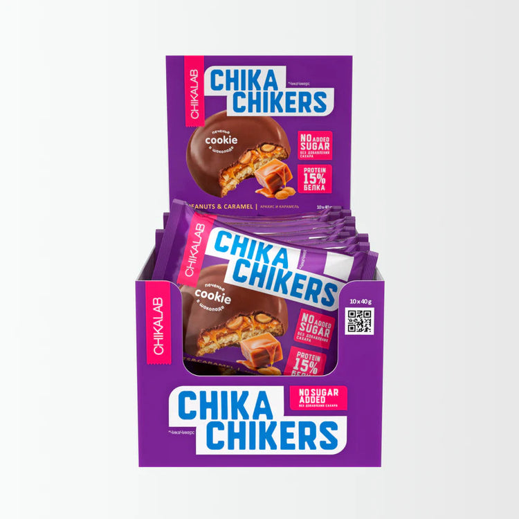 Chikalab Chika Chikers Cookie | Peanut & Caramel | 10x40g Chikalab