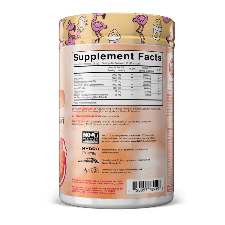 Core Nutrition Full-Spectrum Non-Stimulant Pre-Workout pump 448g Core nutrion
