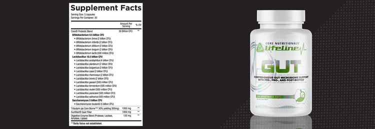 Core nutrition Comprehensive Gut Microbiome Support With Pre-, Pro-, and Post-Biotics Core Nutrition