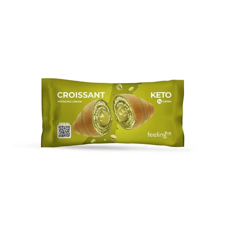 Feeling ok, Keto Croissant – Low Carb, High Fiber & Protein Snack (3g Net Carbs) | 50g Feeling ok