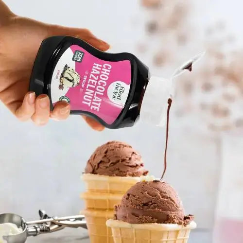 Food Factor Chocolate Hazelnut Syrup Made in Italy, Zero Sugar, Low Calorie,260ml Puzzle Supps