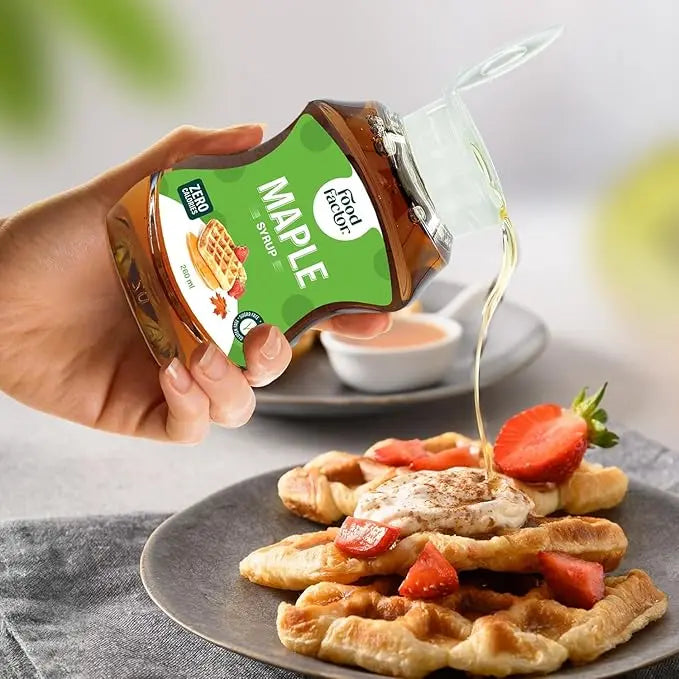 Food Factor Maple Syrup 260 ml Vegan, Zero Sugar, Zero Calorie Puzzle Supps