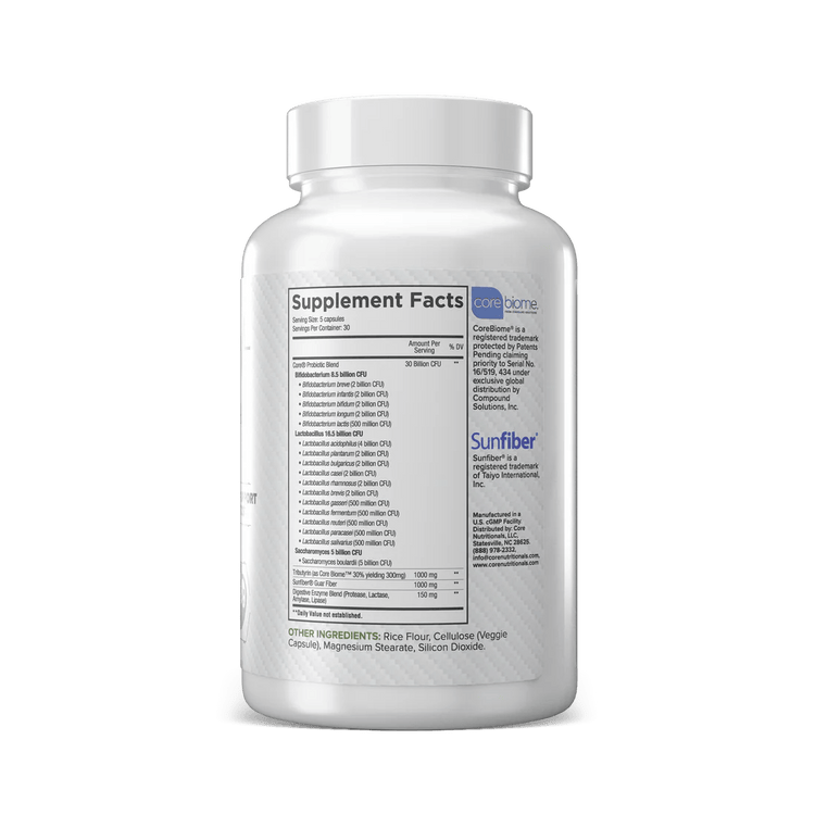 Core nutrition Comprehensive Gut Microbiome Support With Pre-, Pro-, and Post-Biotics