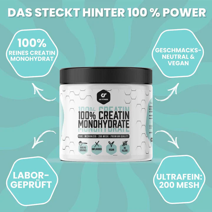 Go Fitness 100% Creatine Monohydrate - Boost Your Performance- 300g Go Fitness