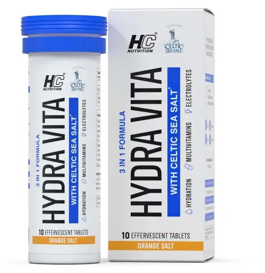 HC Nutrition Hydra Vita w/ Celtic Sea Salt 10 Effervescent Tablets, Vegan Puzzle Supps