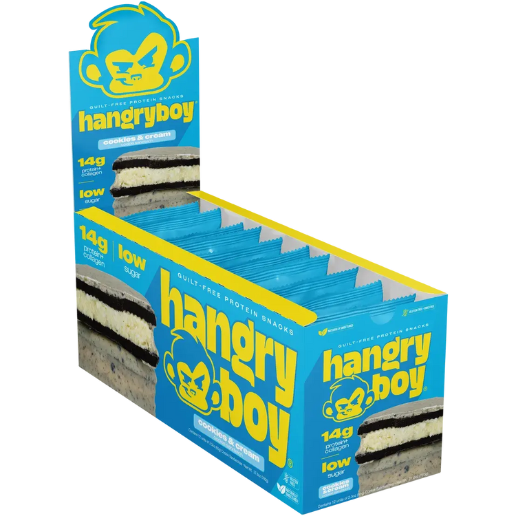 Hangry Boy Protein Cookie Sandwich – 14 g Protein, 12x65g Puzzle Supps