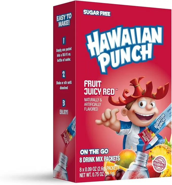 Hawaiian Punch Powder Drink Mix – Sugar Free & Delicious, Excellent source of Vitamin C 8 sticks Puzzle Supps