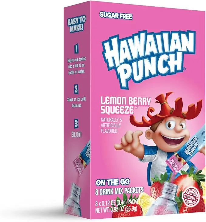 Hawaiian Punch Powder Drink Mix – Sugar Free & Delicious, Excellent source of Vitamin C 8 sticks Puzzle Supps