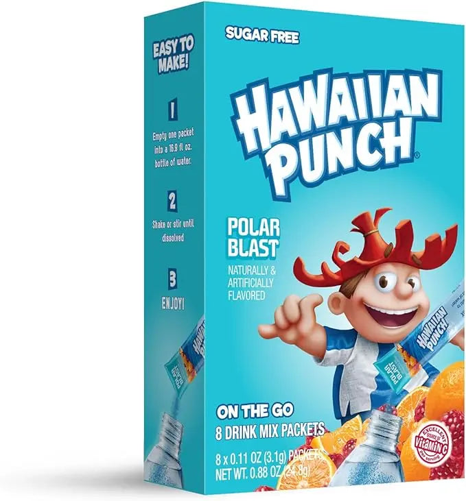 Hawaiian Punch Powder Drink Mix – Sugar Free & Delicious, Excellent source of Vitamin C 8 sticks Puzzle Supps