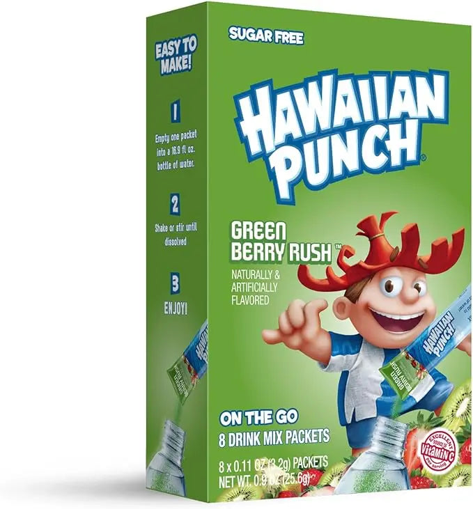 Hawaiian Punch Powder Drink Mix – Sugar Free & Delicious, Excellent source of Vitamin C 8 sticks Puzzle Supps