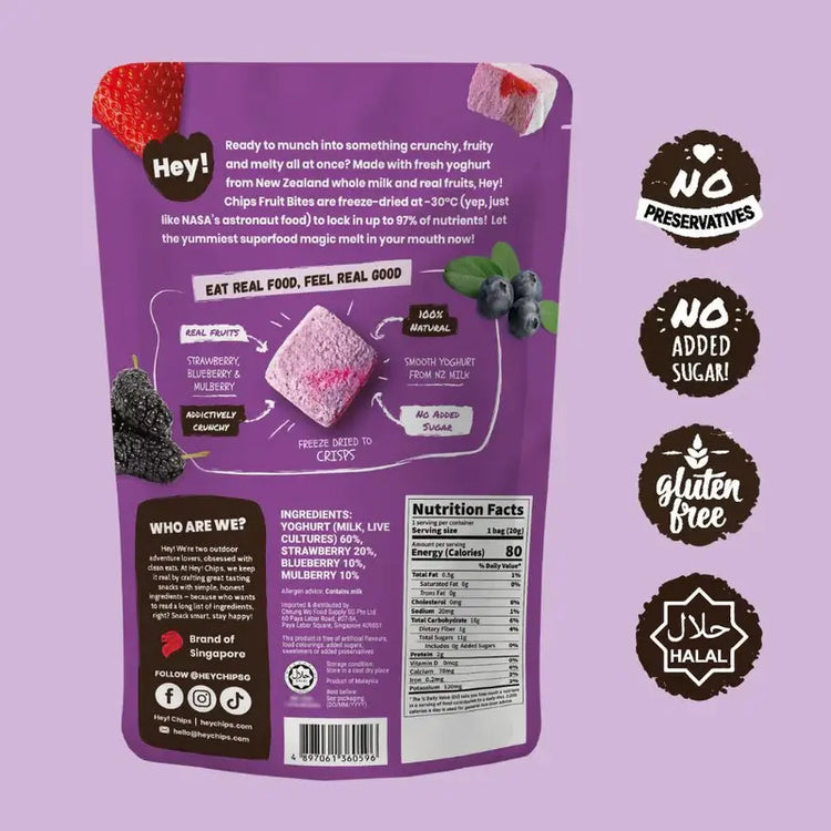 Hey! Chips Freeze-Dried Fruit Bites - 20g Hey! Chips