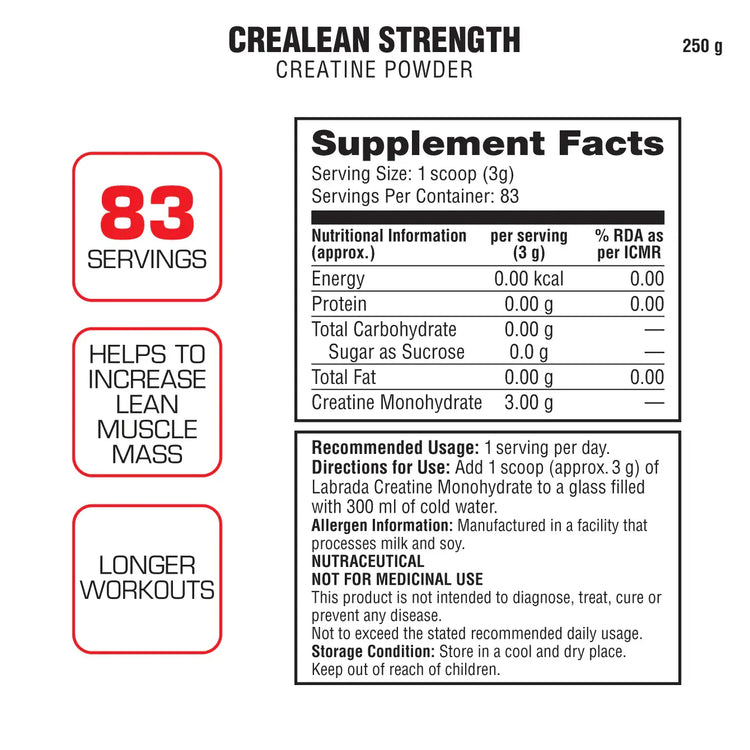 Labrada crea-lean strength creatine powder Labrada