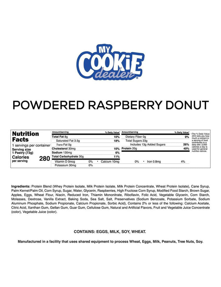 My cookie dealer Frosted Protein Toaster Pastry 2.6oz (12x73g) My Cookie Dealer