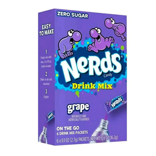Nerds Powder Drink Mix Zero Sugar Delicious beverages Drink Powder 6 sticks 0.6oz 16.2g Puzzle Supps