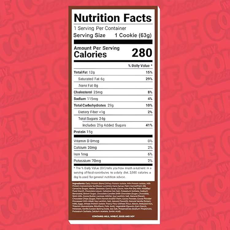 My cookie Dealer Protein Cookie Snacks- Size 63g each