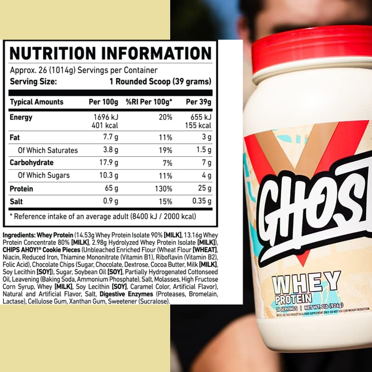 يشتري جوست بروتين مصل اللبن - نكهة كوكيز رقائق الشوكولاتة | 1014 جرام - مزيج ممتاز لنمو العضلات