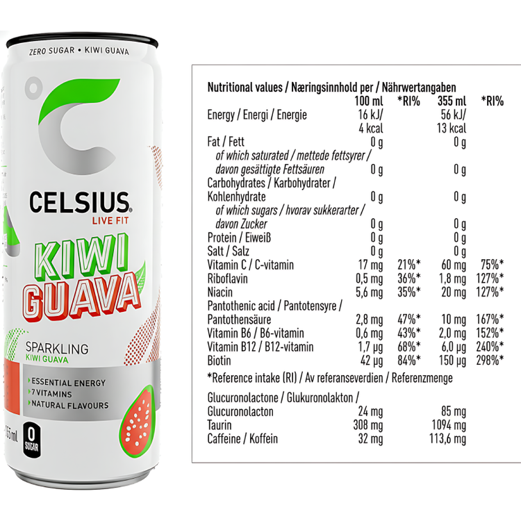 Energize Your Day with Celsius Sparkling Energy Drinks - 12-Pack of 335ml Cans