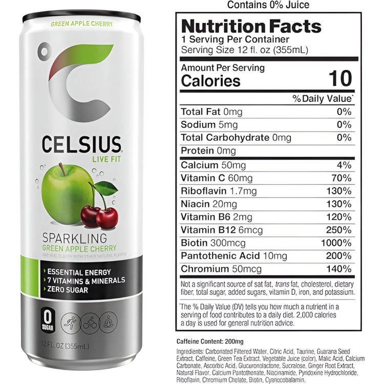 Energize Your Day with Celsius Sparkling Energy Drinks - 12-Pack of 335ml Cans