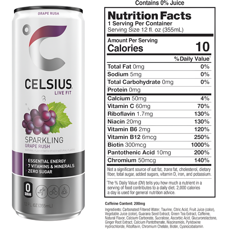Energize Your Day with Celsius Sparkling Energy Drinks - 12-Pack of 335ml Cans