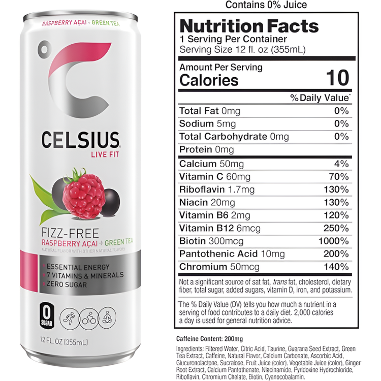 Energize Your Day with Celsius Sparkling Energy Drinks - 12-Pack of 335ml Cans