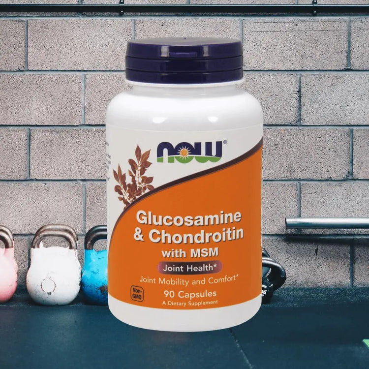 Now Glucosamine and Chondroitin With MSM, 90 Veggie Capsules, Supports Joint Mobility NOW