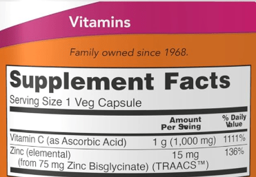 ناو سي-1000 الزنك المناعي 90 كبسولة نباتية