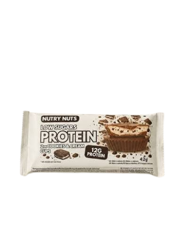 Nutry Nuts Protein Peanut Butter Cups | High Protein Snack | Gluten-Free | No Palm Oil | Delicious Chocolate Treat- 12x42g Nutry Nutz