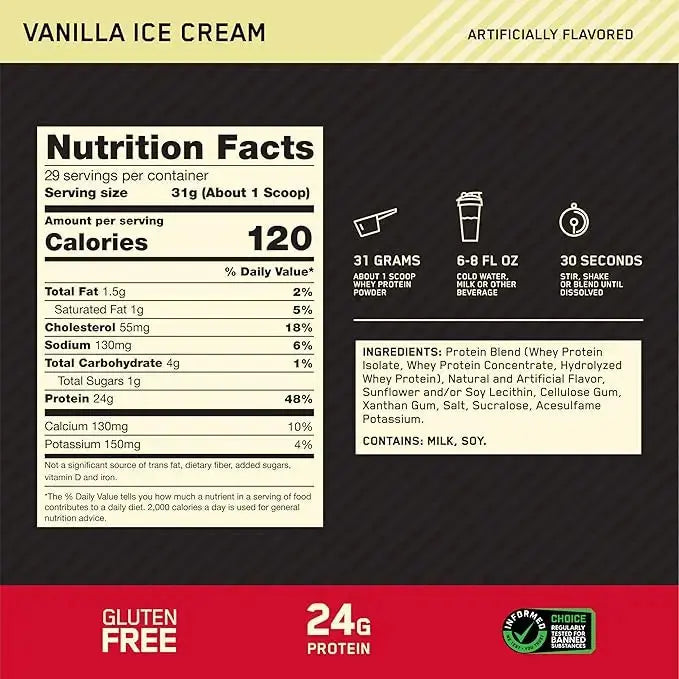 OPTIMUM NUTRITION GOLD STANDARD 100% WHEY | 2lb Optimum Nutrition