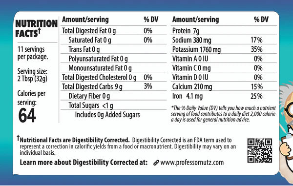 Professor Nutz Peanut Butter – World's Lowest Calorie Peanut Butter, High Protein- 352g Professor Nutz