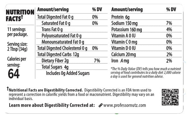 Professor Nutz Peanut Butter – World's Lowest Calorie Peanut Butter, High Protein- 352g Professor Nutz